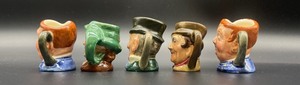 lot 410 image: Five Small Royal Doulton Toby Mugs