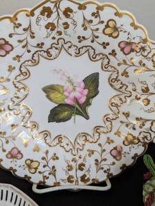 lot 283 image: Vintage Painted Porcelain Dishes