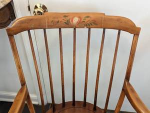 lot 15 image: Pair of Vintage Painted Windsor Armchairs