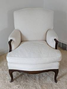 lot 38 image: Elegant Cream Armchair