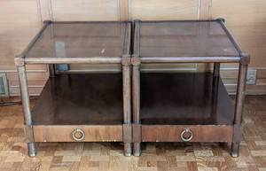 lot 122 image: Pair of Vintage Baker Side Tables