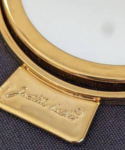 lot 503 image: Judith Leiber Gold Swivel Pocket Mirror