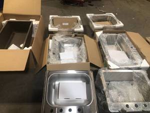 lot 3 image: Lot of assorted sinks various models and conditions review pictures customer returns