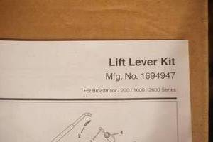 lift lever kit for broad mower