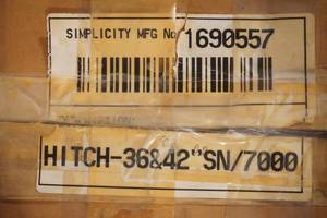 36 -  42 snowblower hitch