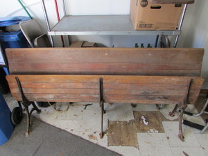 lot 187 image: Vintage School Bench