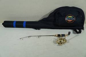 lot 105 image: Croxton Ice Fishing Rod Case with Rod and Reel
