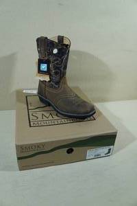 lot 108 image: Smoky Mountain Brown and Camo Cowboy Boots - Mens 7.5