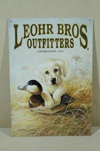 lot 118 image: Leohr Bros Outfitters Metal Sign