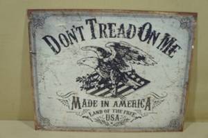 lot 122 image: NEW Dont Tread On Me Metal Sign - Made in USA