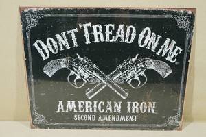lot 123 image: NEW Dont Tread On Me Revolvers Metal Sign - Made in USA