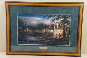 lot 131 image: Terry Redlin Summertime Framed Print