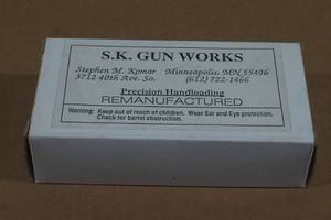 lot 154 image: 50 SK Gun Works 9mm Luger 115 Gr JHP Ammo