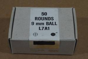 lot 158 image: 50 Military Surplus 9mm Ball Ammo