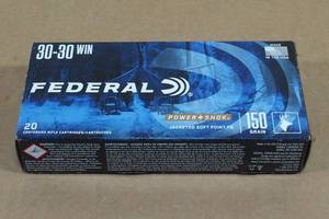 lot 171 image: 20 Federal Power Shok .30-30 Win 150 Gr JSP FN Ammo