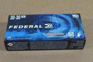 lot 172 image: 20 Federal Power Shok .30-30 Win 150 Gr JSP FN Ammo