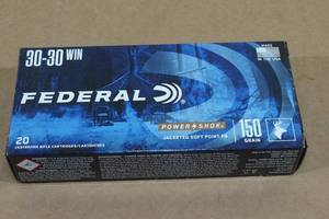 lot 173 image: 20 Federal Power Shok .30-30 Win 150 Gr JSP FN Ammo