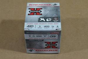 lot 187 image: 25 Winchester Super-X .410 Gauge 3 6 Shot Steel Shotshells