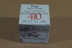 lot 189 image: 25 B&P Dove and Quail .410 Gauge 2-12 8 Shot Shotshells