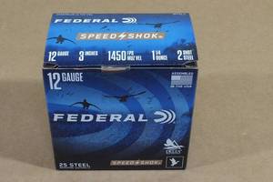lot 191 image: 25 Federal Speed Shok 12 Gauge 3 2 Shot Steel Shotshells