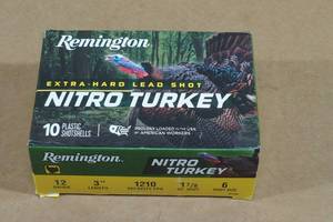 lot 198 image: 10 Remington Nitro Turkey 12 Gauge 3 6 Shot Shotshells