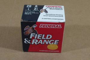 lot 199 image: 25 Federal Field and Range 20 Gauge 2-34 8 Shot Shotshells