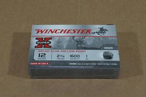 lot 203 image: 5 Winchester Super X 12 Gauge 2-34 1 Oz Rifled Slug Hollow Point Shotshells