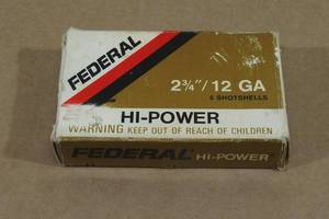 lot 206 image: 5 Federal Hi-Power 12 Gauge 2-34 78 Oz Rifled Slug Shotshells