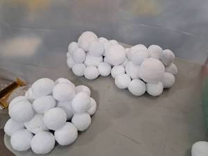 Lot of (3 Piles) Snowball Dcor