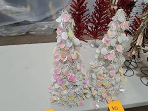 Lot of (2) 18 Garland Christmas Tree Table Dcor