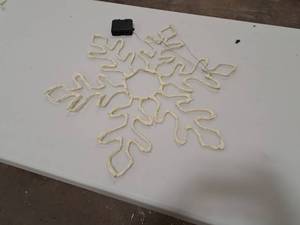 Pottery Barn 24 Simple Birch Snowflake Battery Lighted Dcor