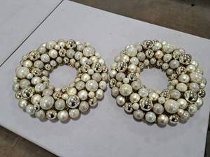 Lot of (2) Z Gallerie TinselOrnament Whimsey Wreath