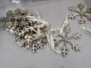 Lot of (20) 6 Metal Snowflake Ornaments