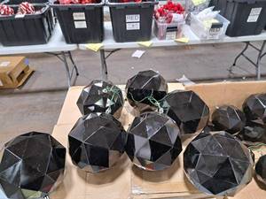 Lot of (7) 6 Geometric Ball Ornaments