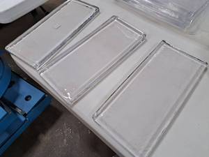 Lot of (3) Glass Ice Trays