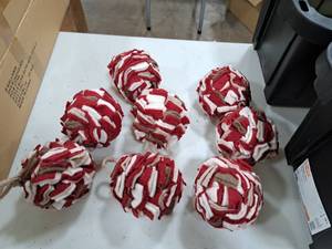 Lot of (8) 6 Fleece Decorative Balls