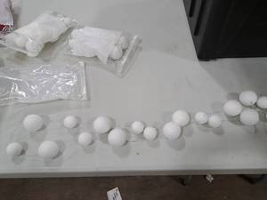 Lot of (3) 6 Ball Strand Dcor
