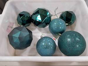 Lot of (7) Ball Ornaments