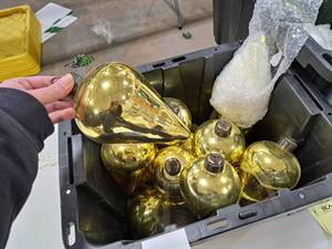 Lot of (7) 8 Glass Tear Drop Bulb Ornaments