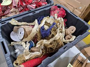Lot of (1 Bin) Ribbon Dcor