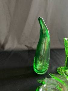Modern and Vintage Green Glassware