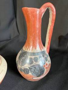 Pottery Bowl and Mexican Pitcher