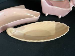 Franciscan and Santa Anita Pink Relish Dishes and Planter