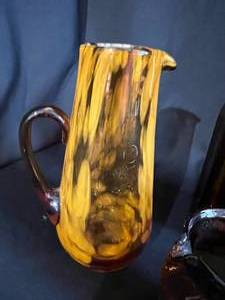 Modern and Vintage Amber Glassware