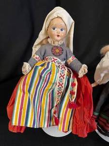 Set of 2 Vintage Scandinavian Girl Dolls