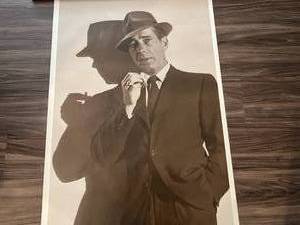 Humphrey Bogart 1983 Vintage Smoking Poster