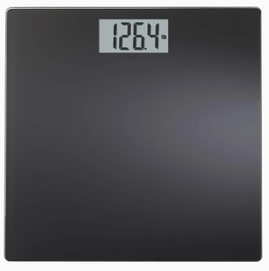 lot 33 image: INSTATRACK Large Display Digital Bathroom Scale with Step-On Technology in Black, Accurately Measures up to 400 Pounds