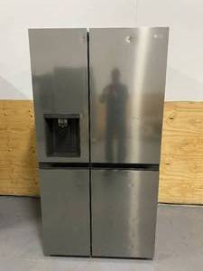 lot 7 image: LG ELECTRONICS 27 cu. ft. Side by Side Refrigerator w Pocket Handles,Door Cooling, External Ice and Water Dispenser in Platinum Silver