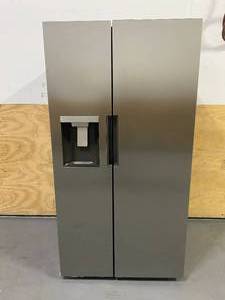 lot 13 image: MIDEA 26.3-cu ft Side-by-Side Refrigerator with Ice Maker (Stainless Steel)