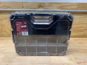 lot 88 image: HUSKY 36-Compartment Interlocking Small Parts Organizer in Black (2-Pack)